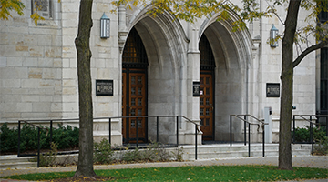 Northwestern University building arched doorways